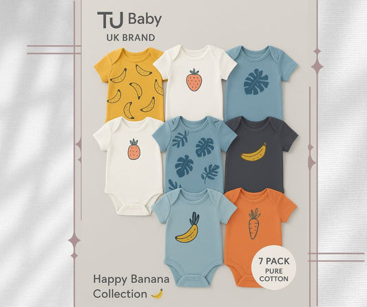 UK Brand TU - Baby Romper ( Pack of 7 Pieces ) Flat 20% off