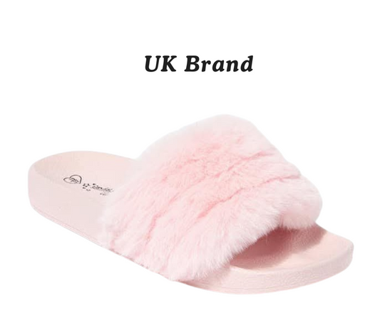 🩷 UK Brand Baby Girl Soft Fur Slippers