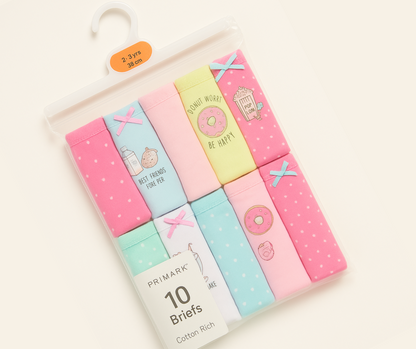 UK Brands Baby 10-Pack Panties – Soft Cotton Comfort for Little Ones