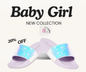 UK Brand Little Girl Waterproof Slippers – Stylish & Comfy Everyday Wear