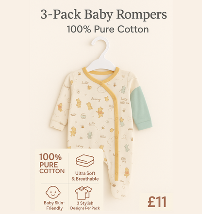 Newborn Baby Romper - UK Luxury Cotton